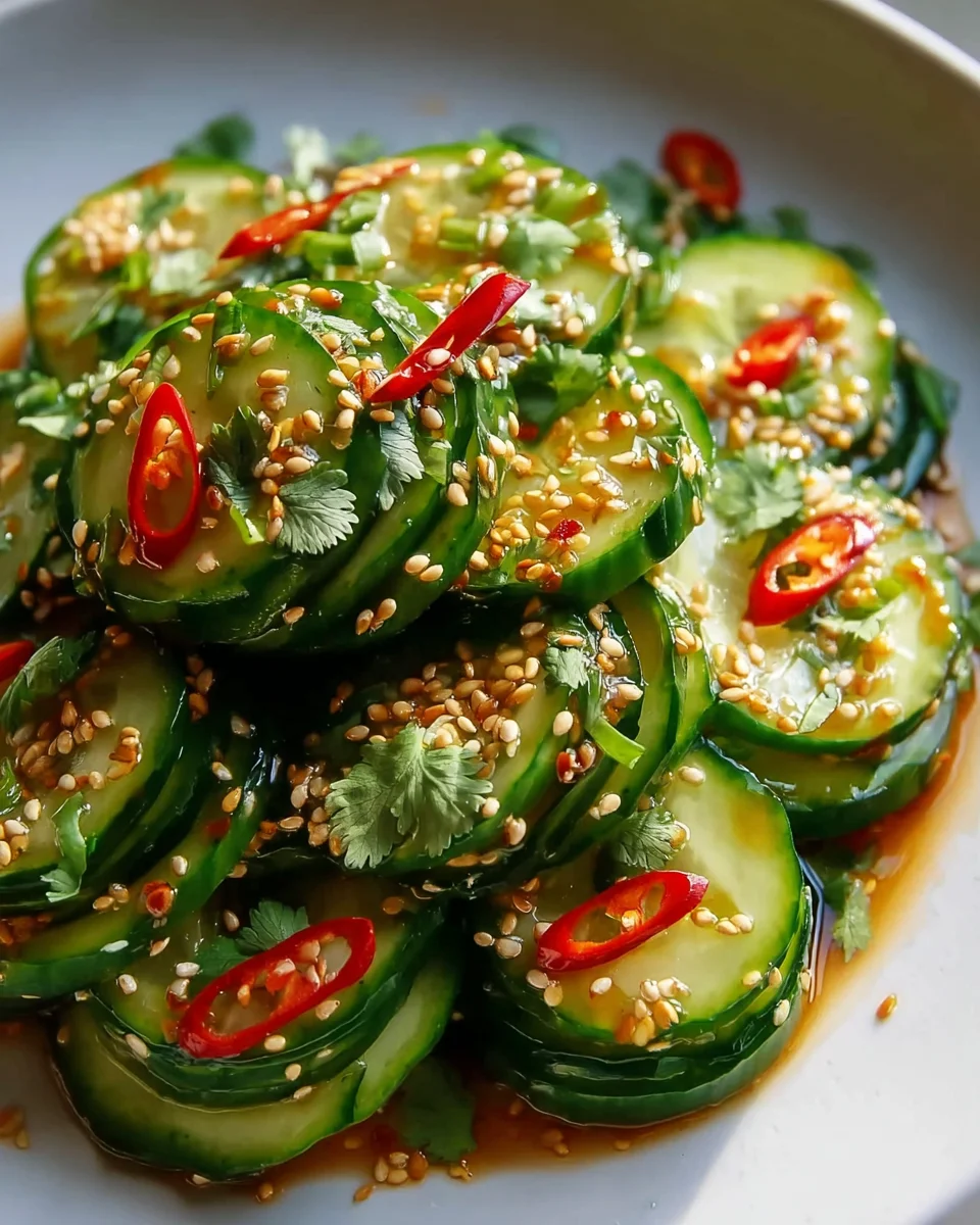 Asiatischer Gurkensalat: Chili-Sesam-Kick für heiße Tage!