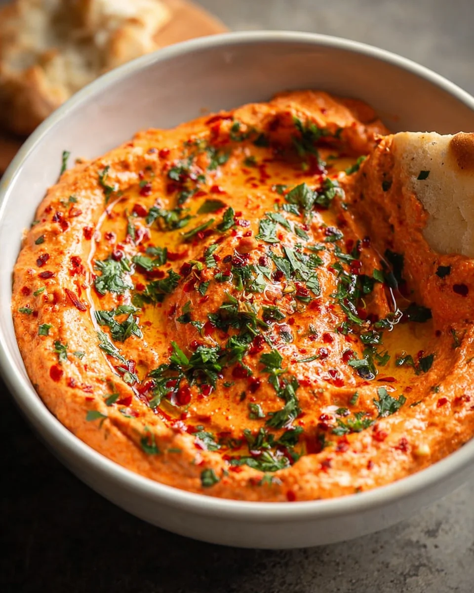 Cremiger Rote Paprika Walnuss Dip: Seidenweiche Textur entdecken