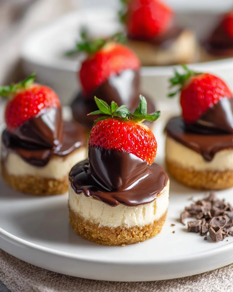 Schokoladenüberzogene Erdbeer-Cheesecakes – Genuss pur!