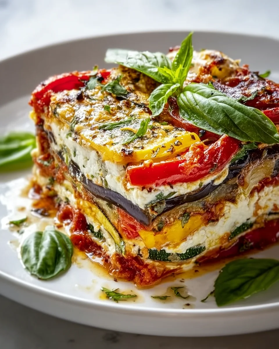 Mediterrane Gemüse-Lasagne mit cremiger Ricotta genießen