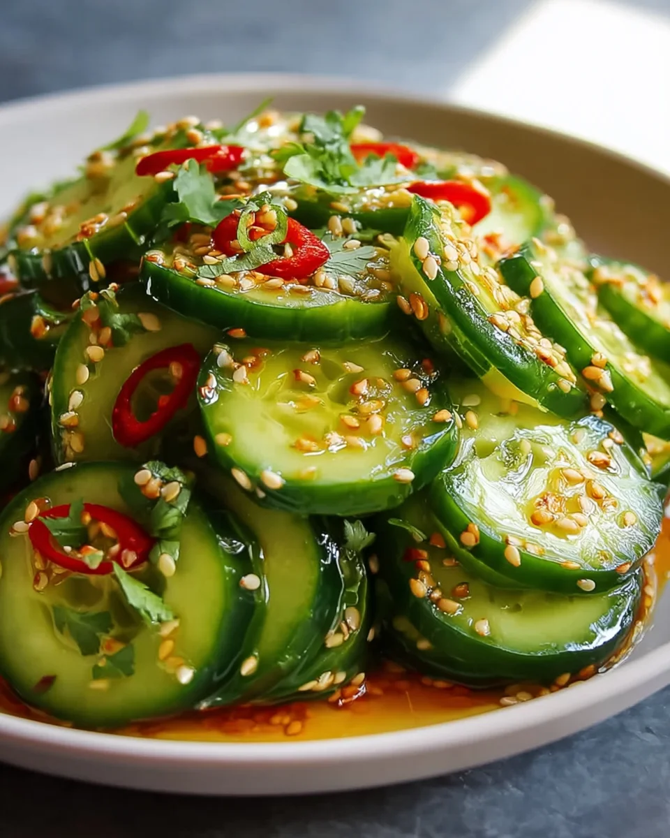 Asiatischer Gurkensalat: Chili-Sesam-Kick für heiße Tage!