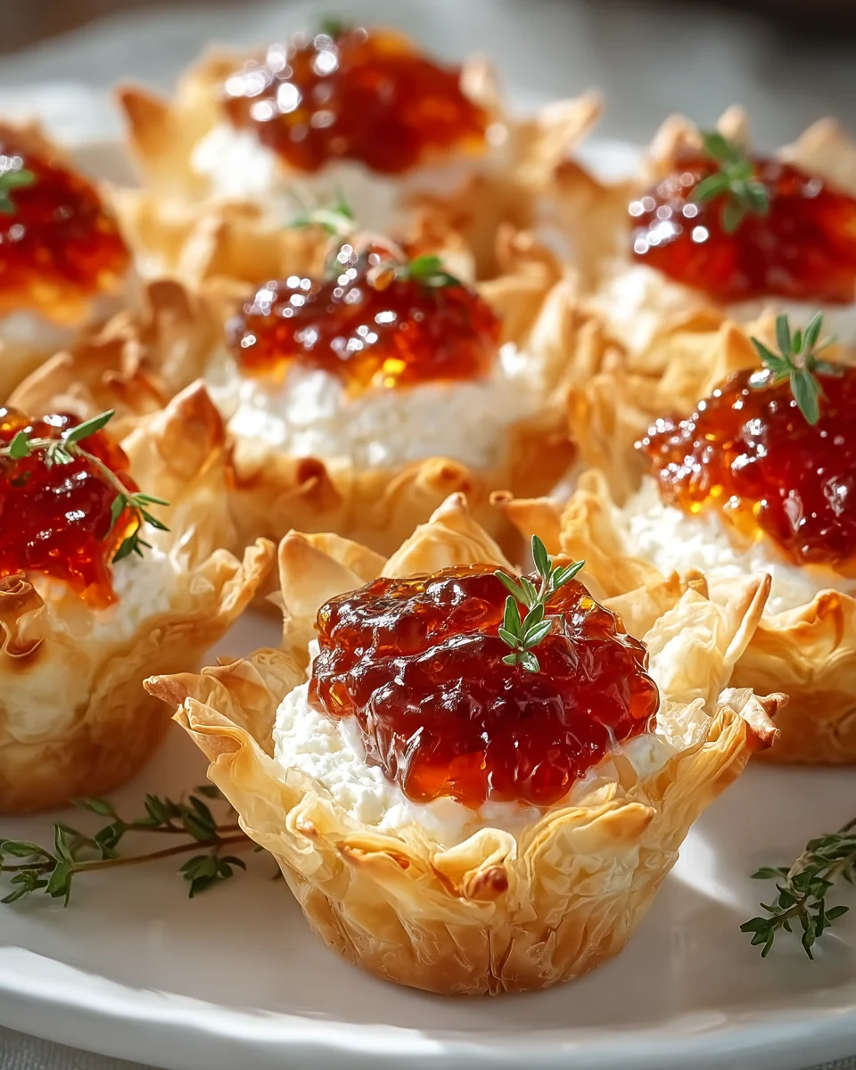 Schnelle Paprika-Marmelade-Creme-Käse-Dip Häppchen Rezept