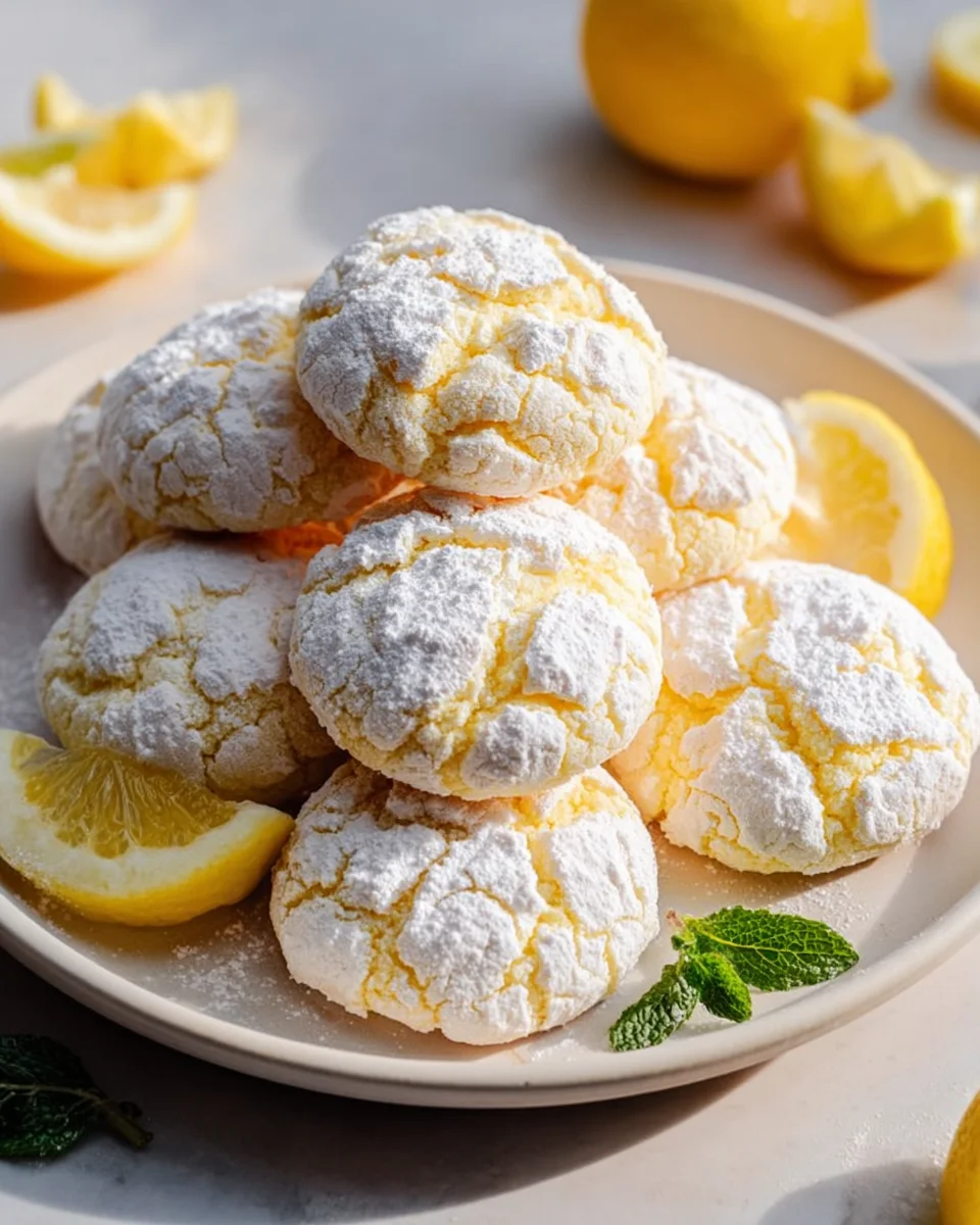 Zitronen Crinkle Kekse: Das Geheimnis für perfekte Risse!