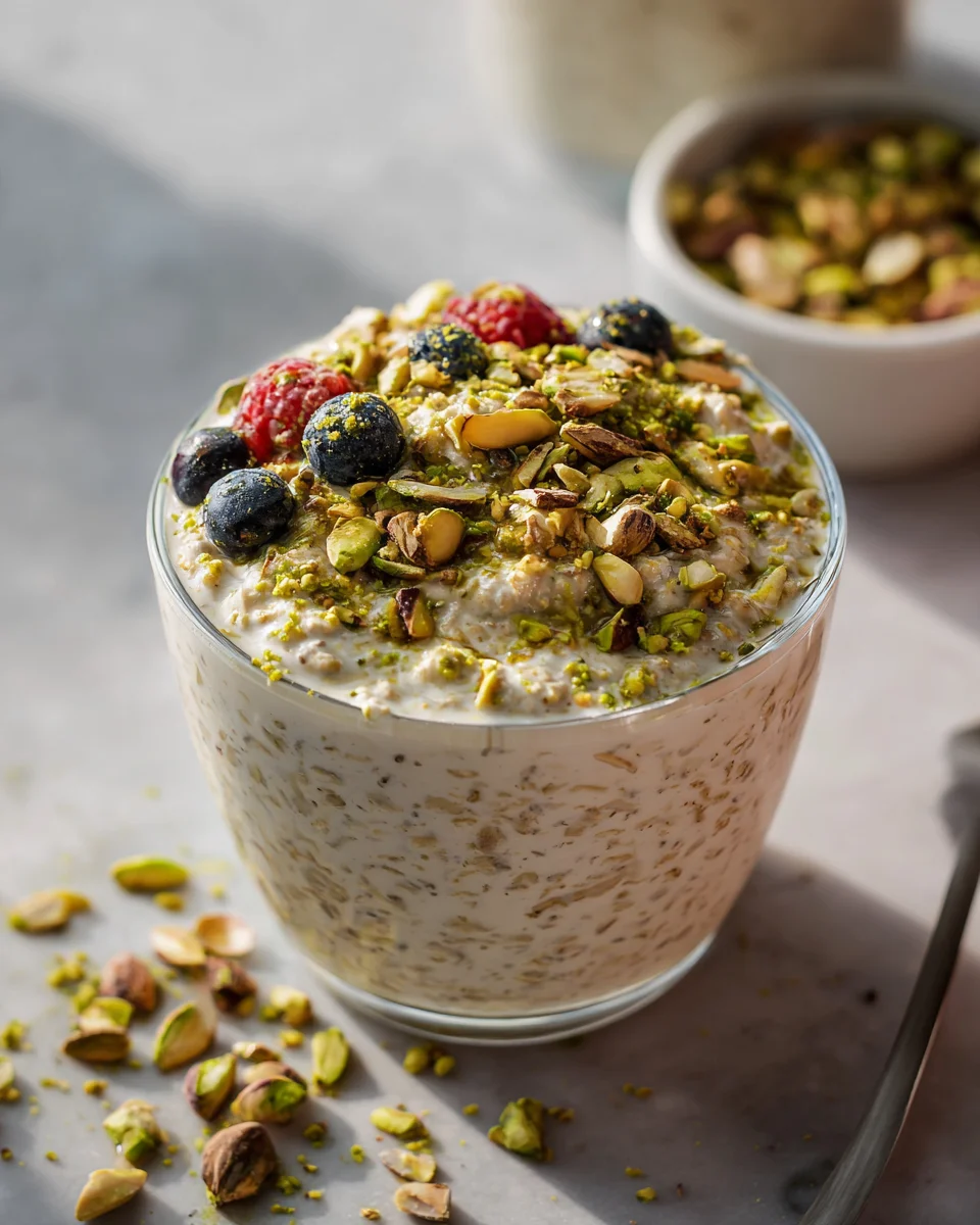 Leckere Pistachio Overnight Oats für einen gesunden Start!