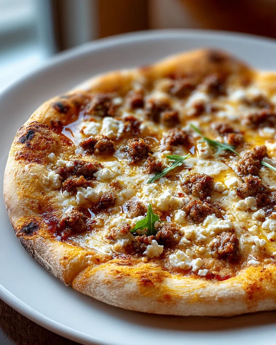Hot Sausage Feta Honey Pizza – Süß & Würzig genießen!