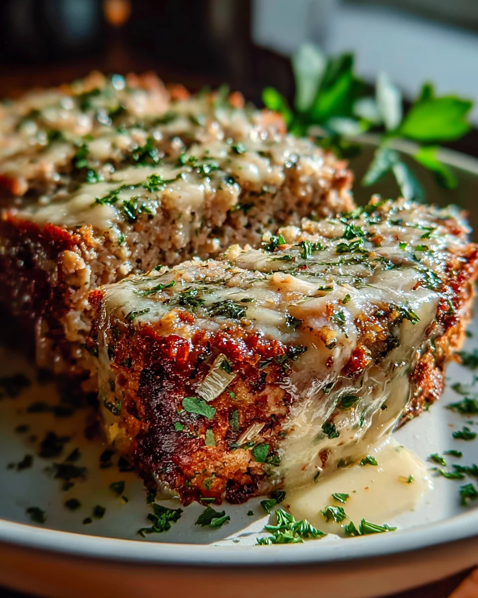 Saftiger Knoblauch-Parmesan-Hühnchen-Fleischlaib Rezept