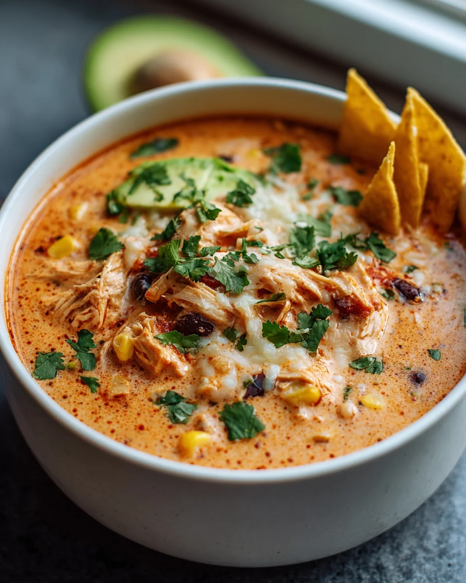 Cremige Hähnchen-Enchilada-Suppe: Ein Genuss für alle!