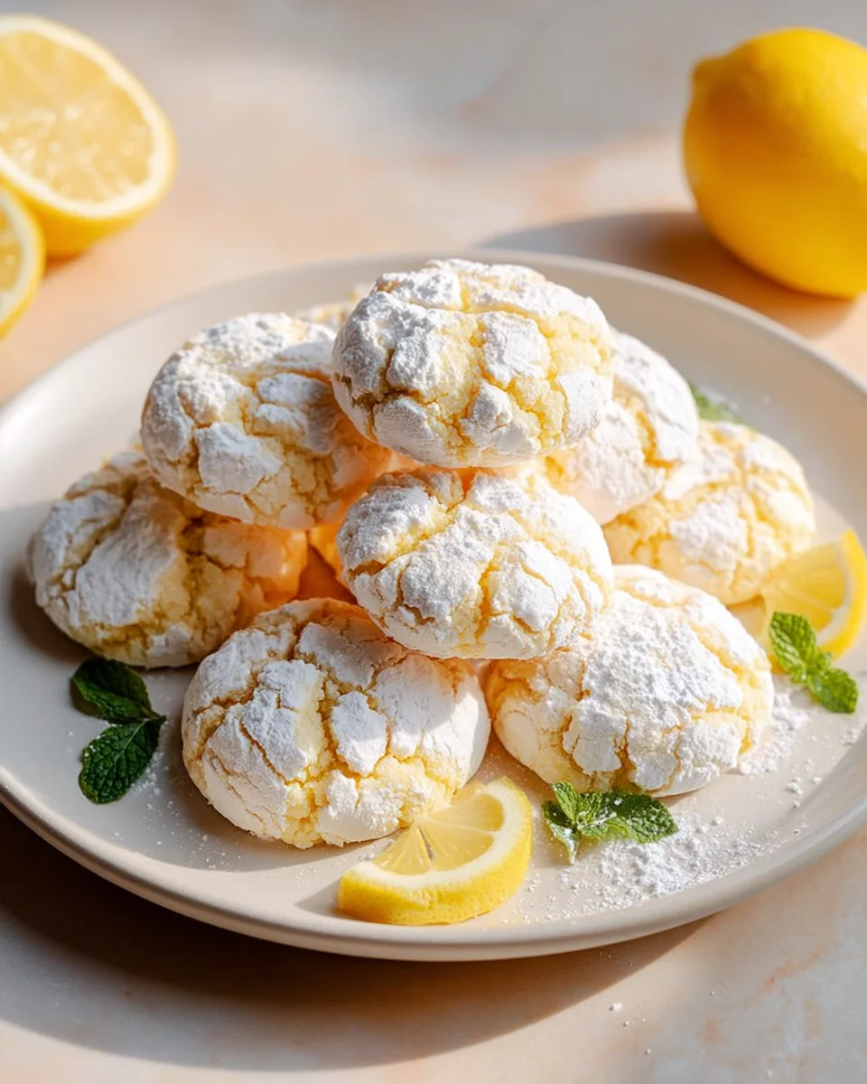 Zitronen Crinkle Kekse: Das Geheimnis für perfekte Risse!