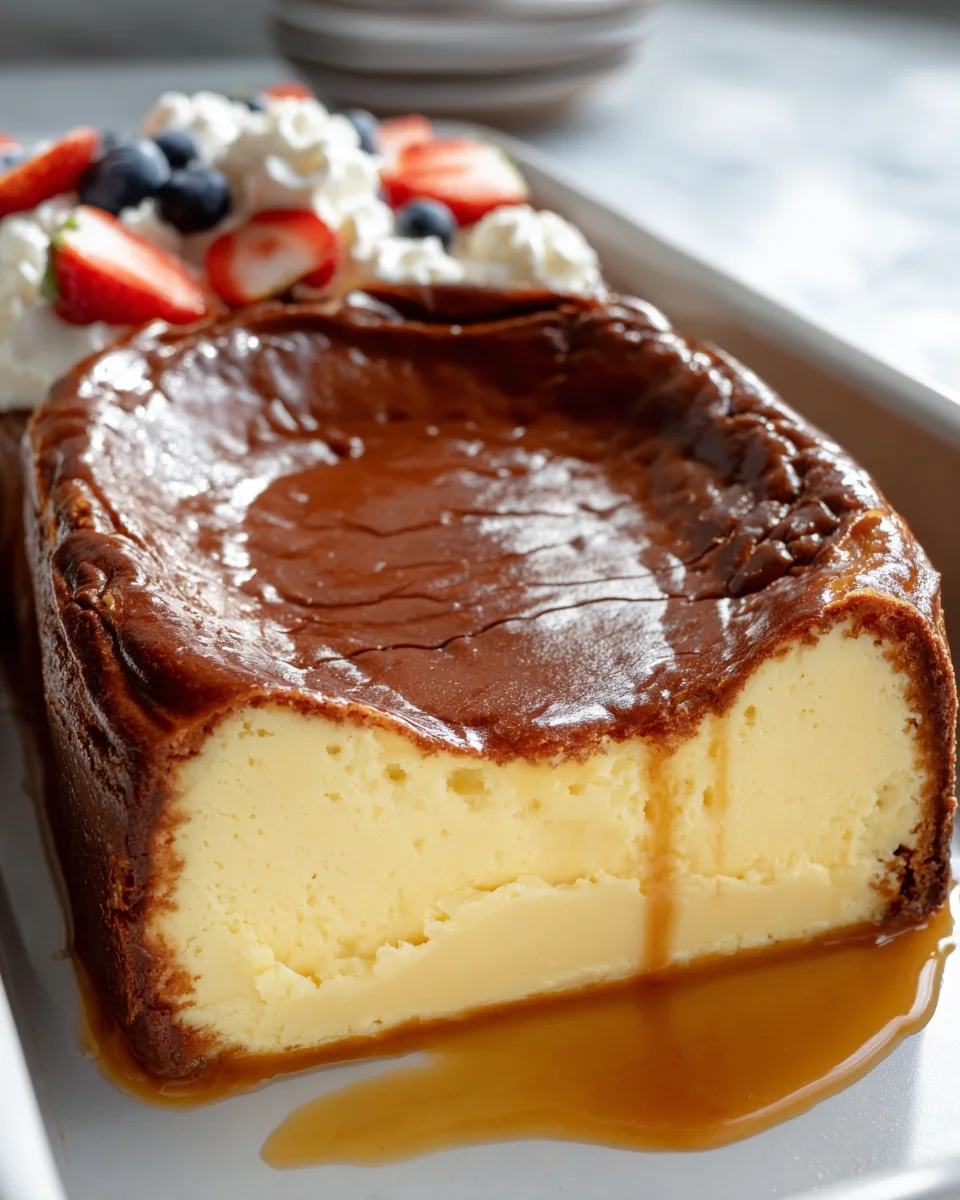 Leckeres Burnt Basque Cheesecake aus der Kastenform