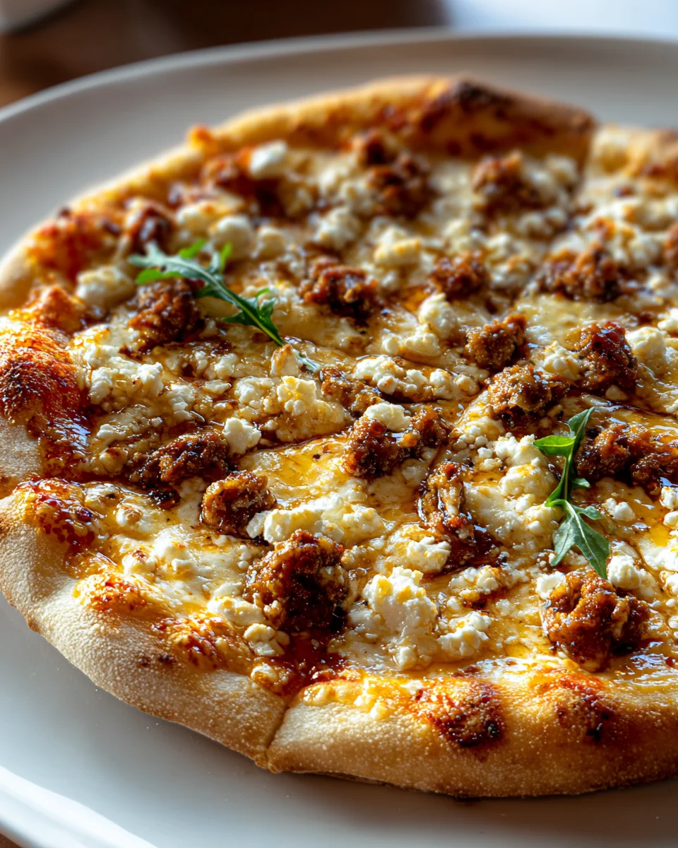 Hot Sausage Feta Honey Pizza – Süß & Würzig genießen!