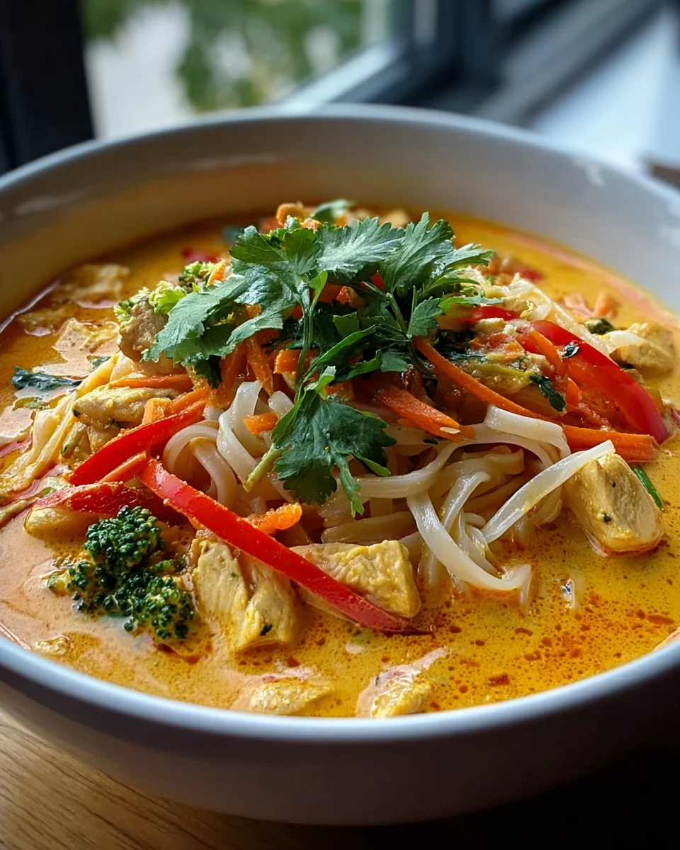 Thailändische Kokos Curry Nudelsuppe – Ultimatives Rezept!