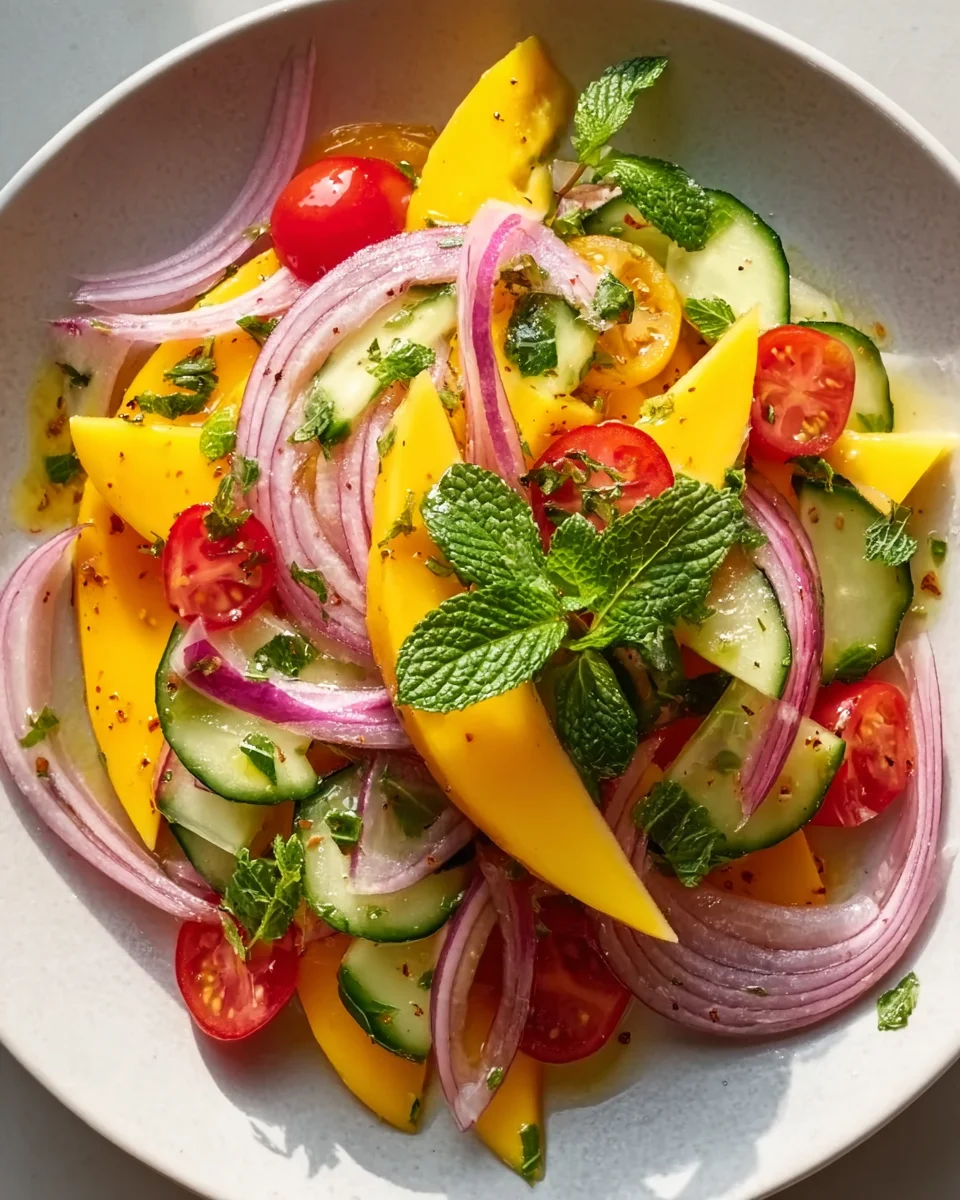 Erfrischender Mango-Salat mit Limetten-Dressing Rezept