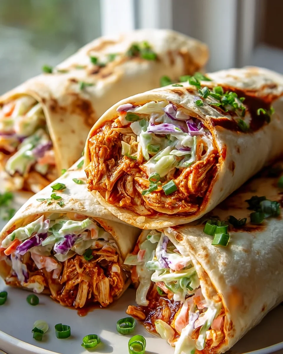Leckere BBQ Chicken Coleslaw Wraps – Einfach & Schnell!