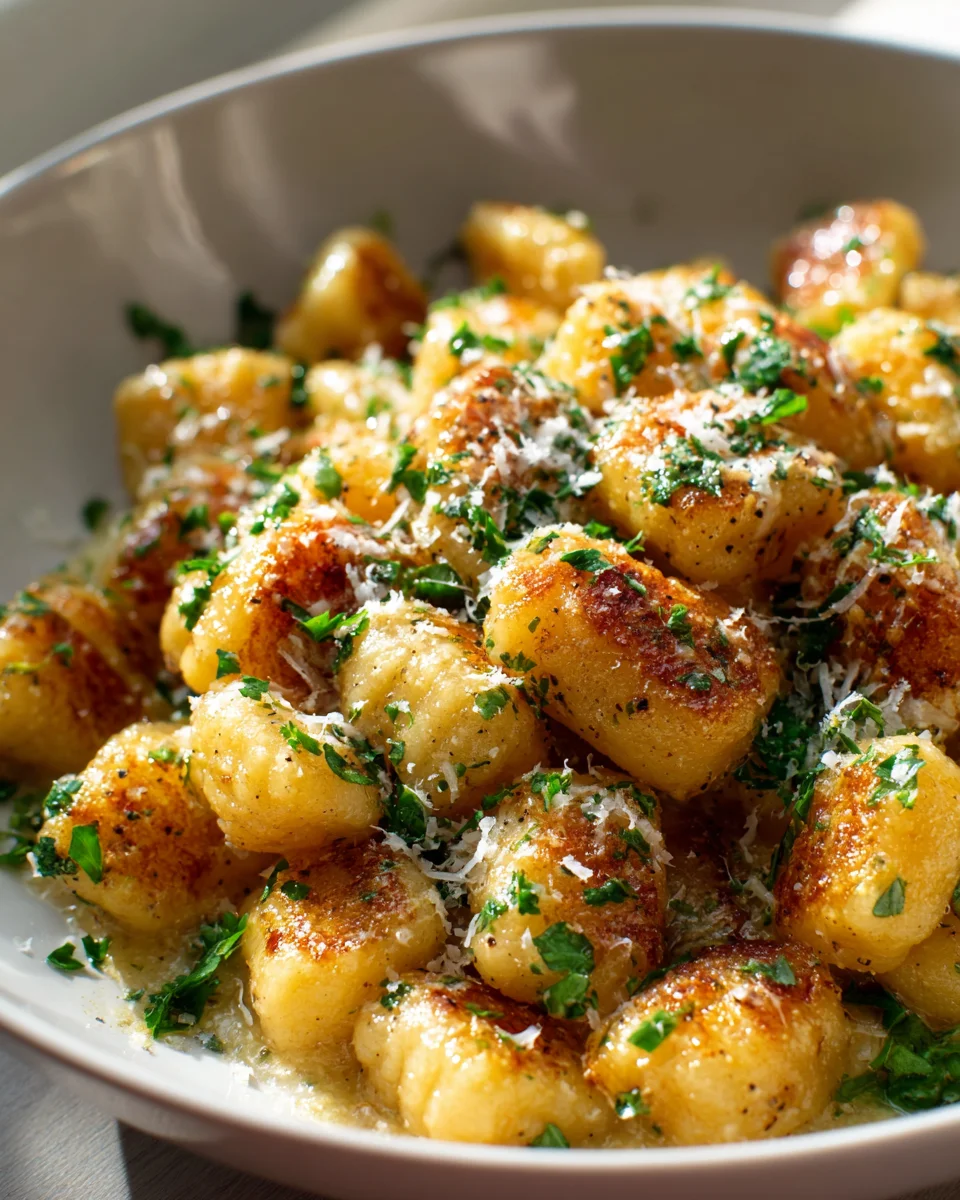 Knusprige Knoblauch-Parmesan Gnocchi Pfanne – Lecker & Schnell