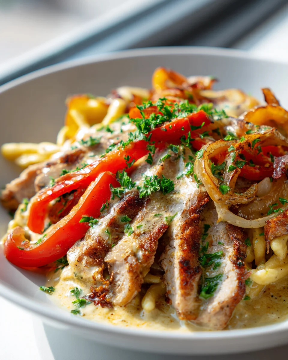 Leckere Gyros Pfanne mit Sauce – Schnelles Rezept für Genus!