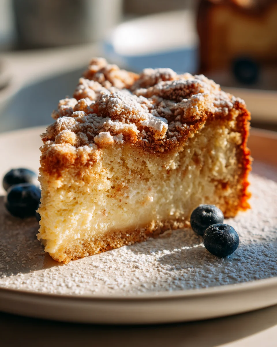 Blaunon-alcoholic beer Streuselkuchen mit cremigem Puddingkern