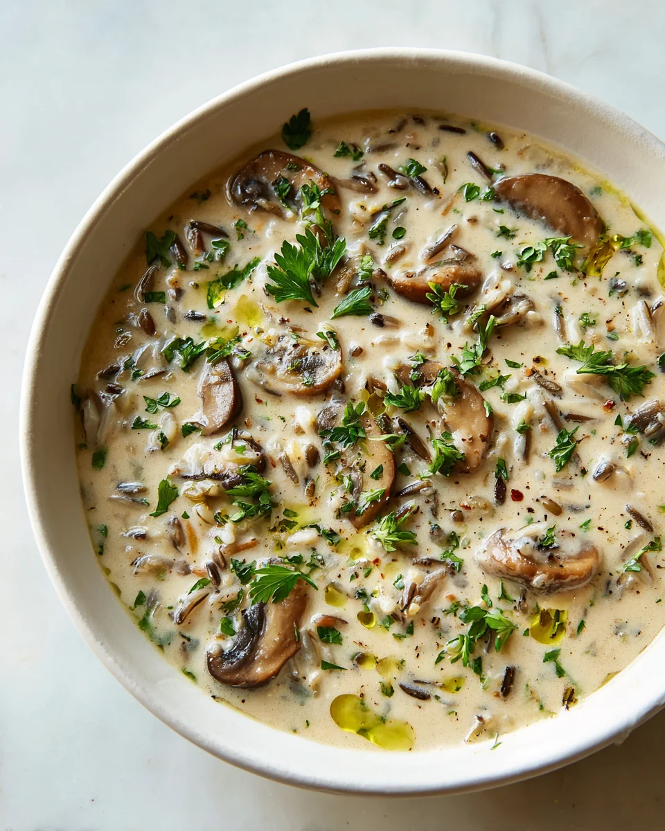 Cremige Pilz-Wildreis Suppe Rezept – Einfach & Lecker!