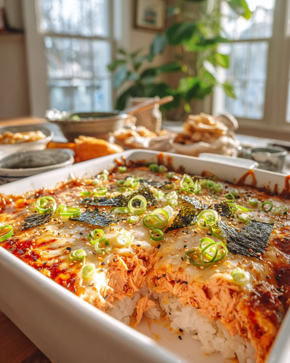 Spicy Lachs Sushi Bake: Der ultimative Sushi-Genuss für Zuhause!