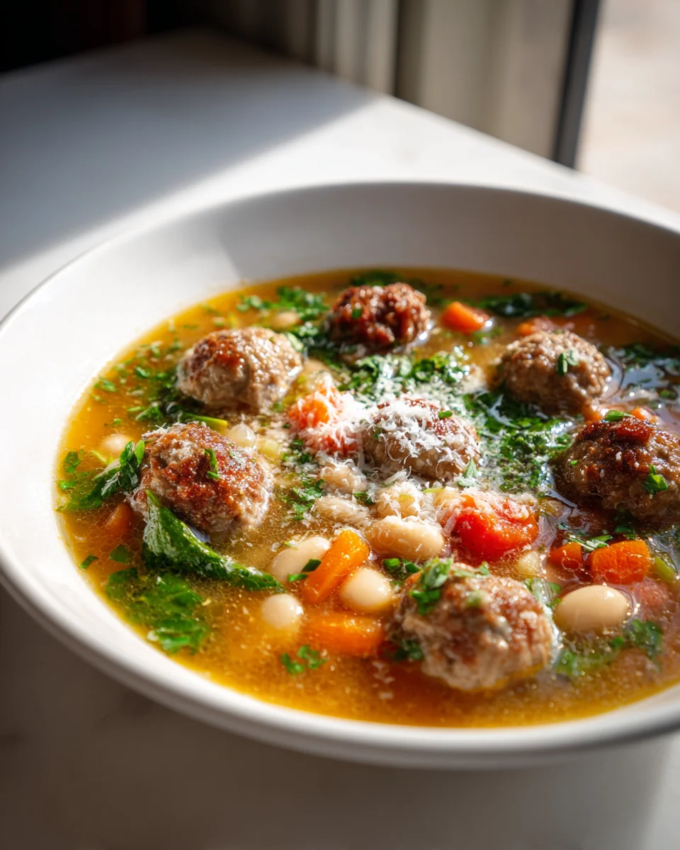 Toskanische Fleischbällchensuppe: Bohnen & Alkoholfreies Ale!