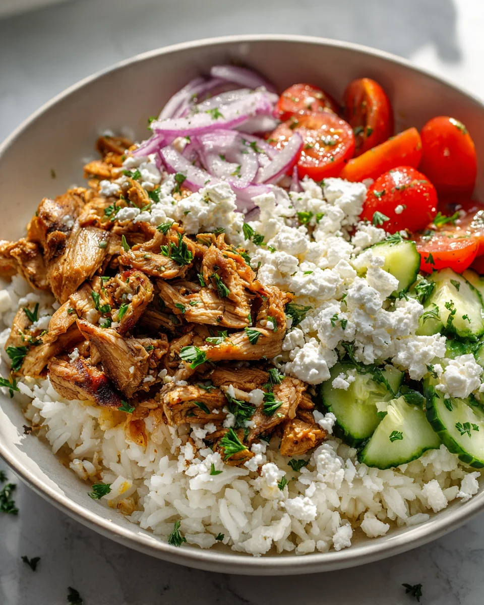 Griechische Chicken Gyro Bowls – Gesund & Lecker Genießen!