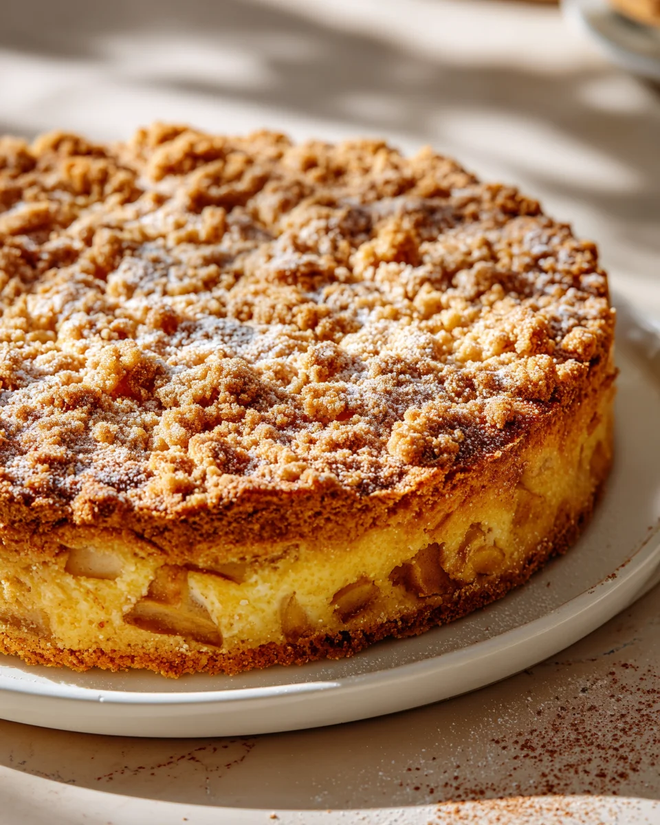 Köstlicher Apfelkuchen mit Pudding & Zimtstreuseln!