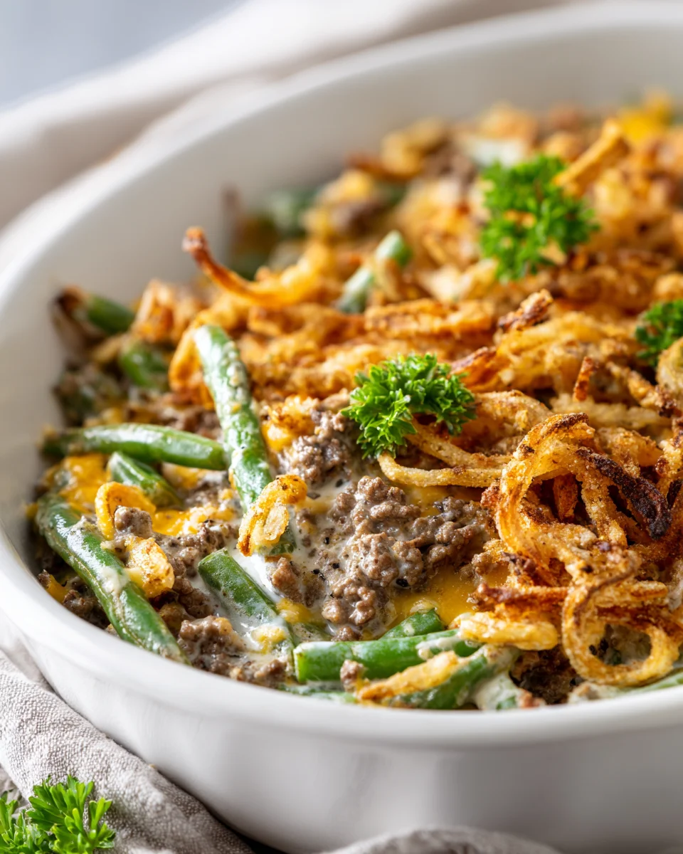 Herzhafter Rinderhack-Grüne Bohnen Auflauf: Einfach & Lecker!