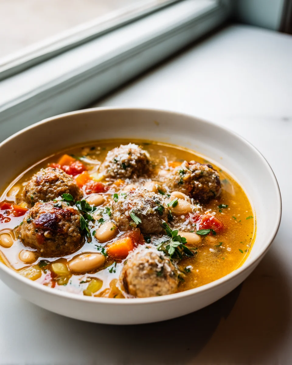 Toskanische Fleischbällchensuppe: Bohnen & Alkoholfreies Ale!