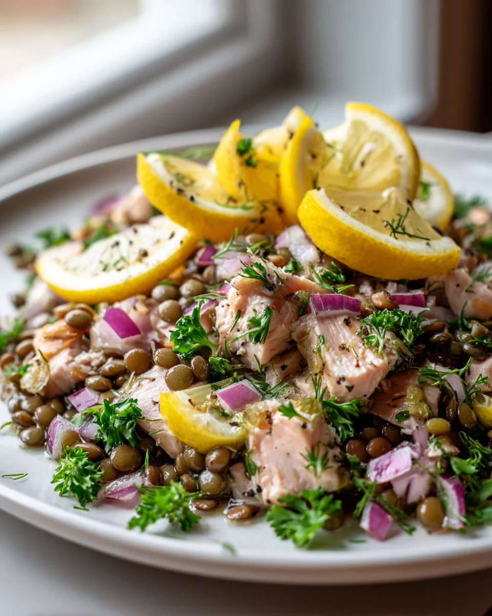 Dein Rezept: Linsensalat mit Thunfisch & Zitronen Vinaigrette