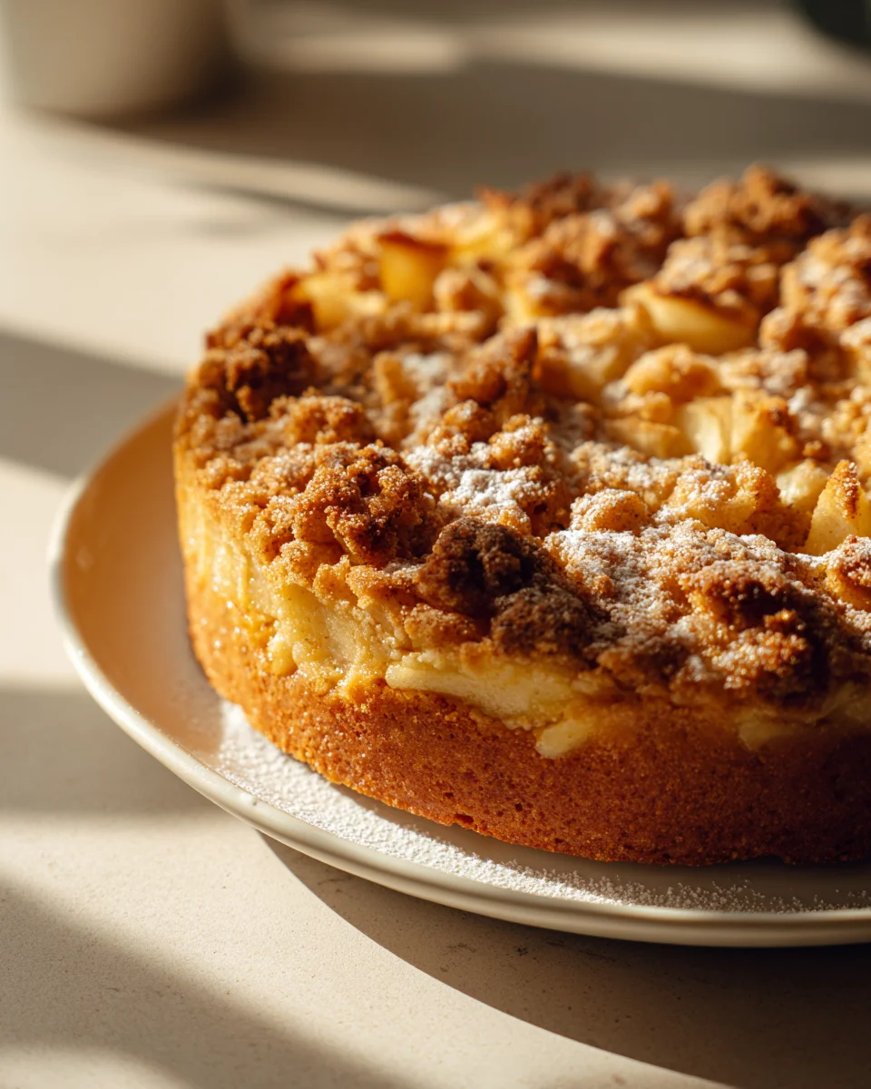 Köstlicher Apfelkuchen mit Pudding & Zimtstreuseln!
