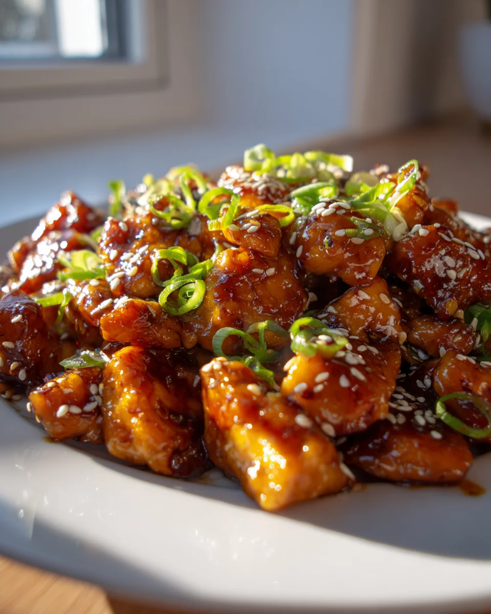 Karamellisiertes Sesam Hähnchen: Süß-salzig & unwiderstehlich!