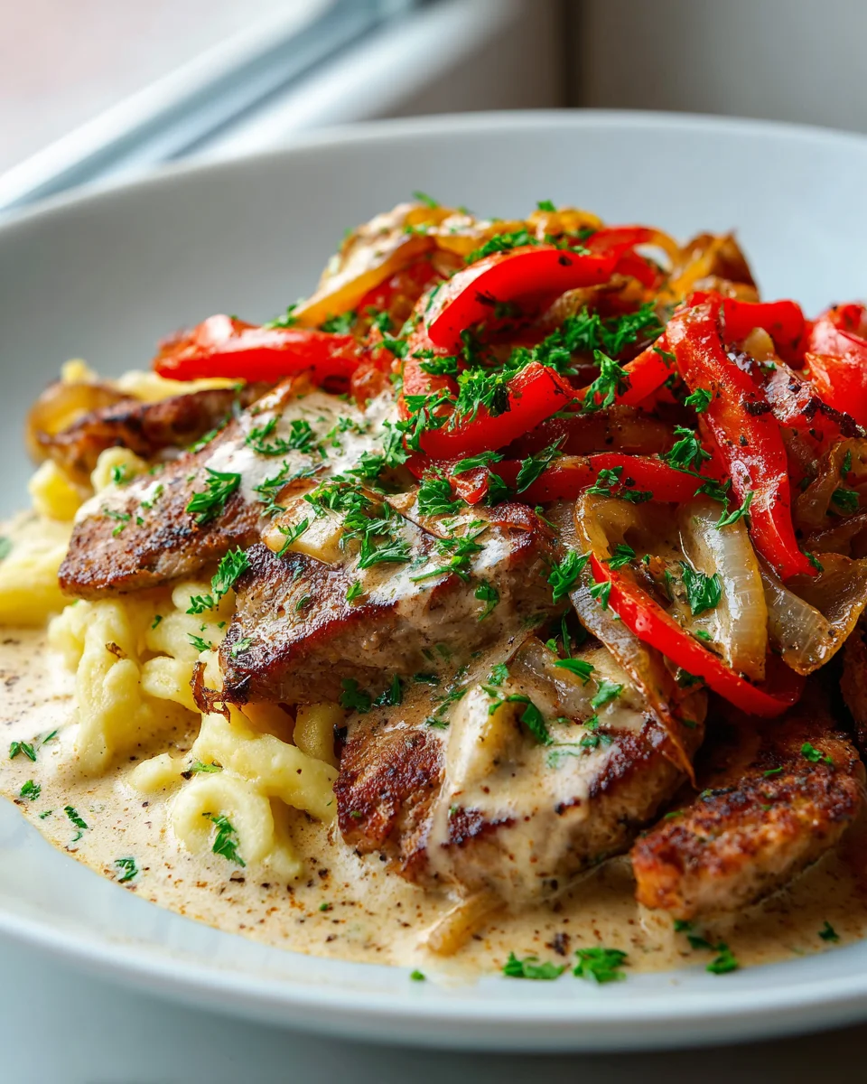 Leckere Gyros Pfanne mit Sauce – Schnelles Rezept für Genus!