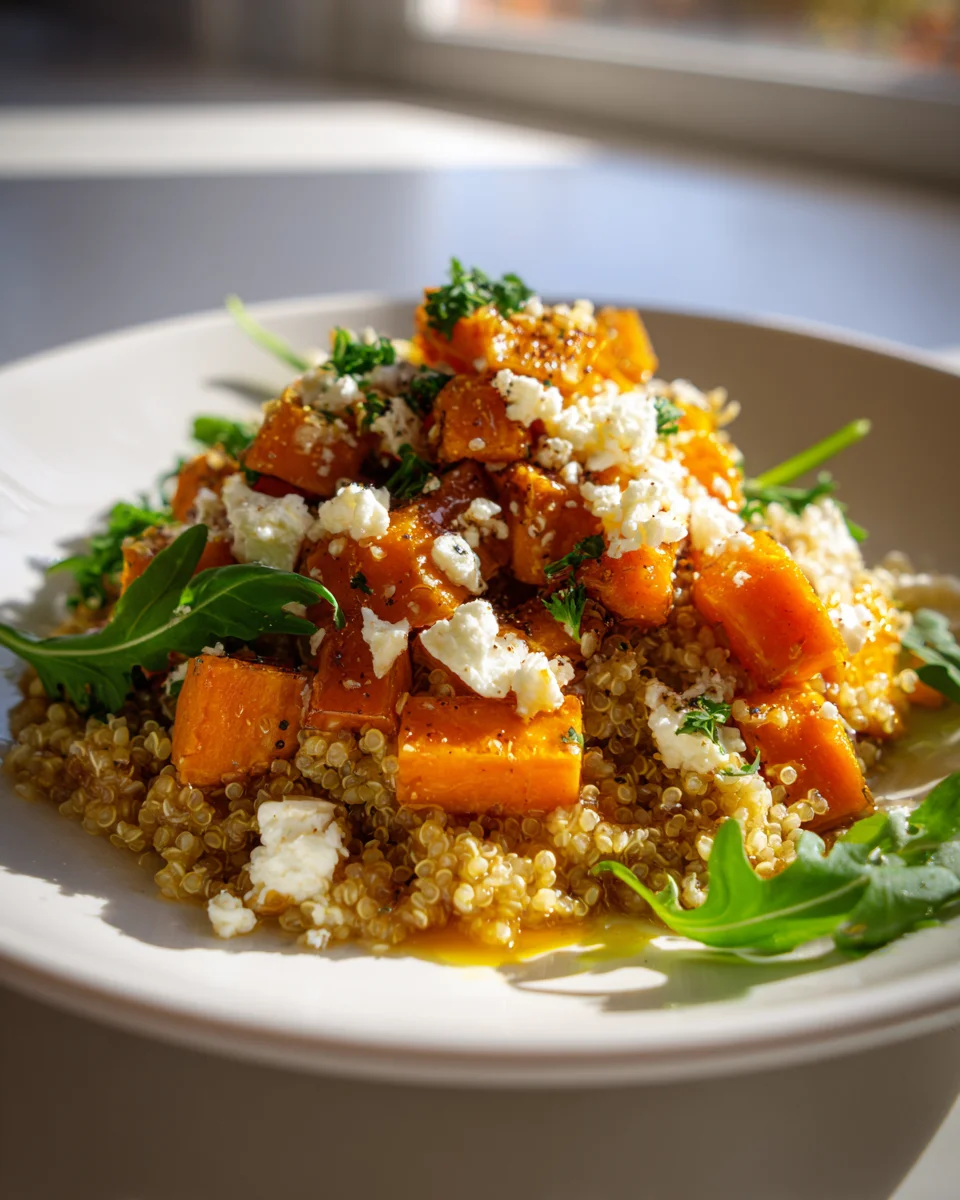 Genieße: Süßkartoffel Quinoa Bowl mit Honig, Feta – So Lecker!