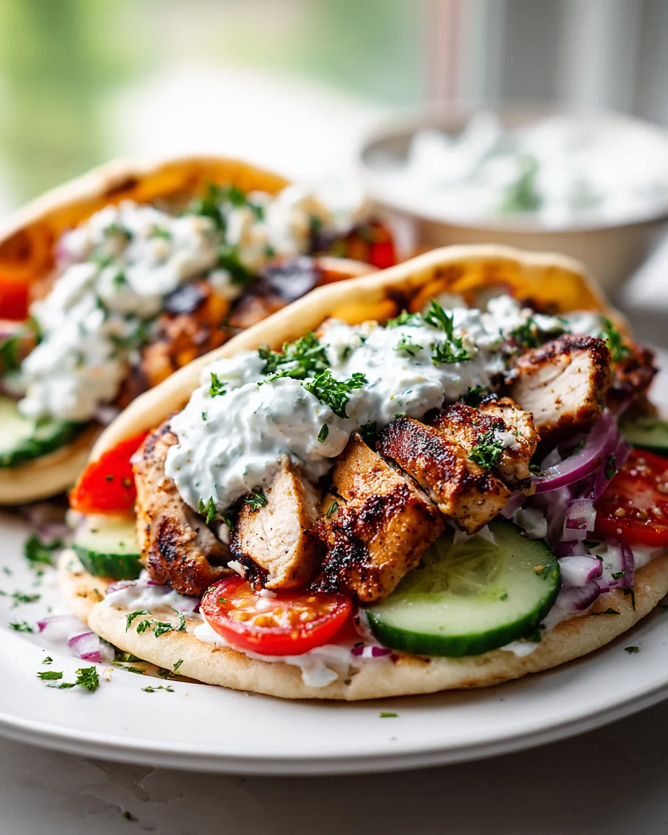 Hähnchen-Gyros Mediterran: Cremiges Feta-Tzatziki Rezept