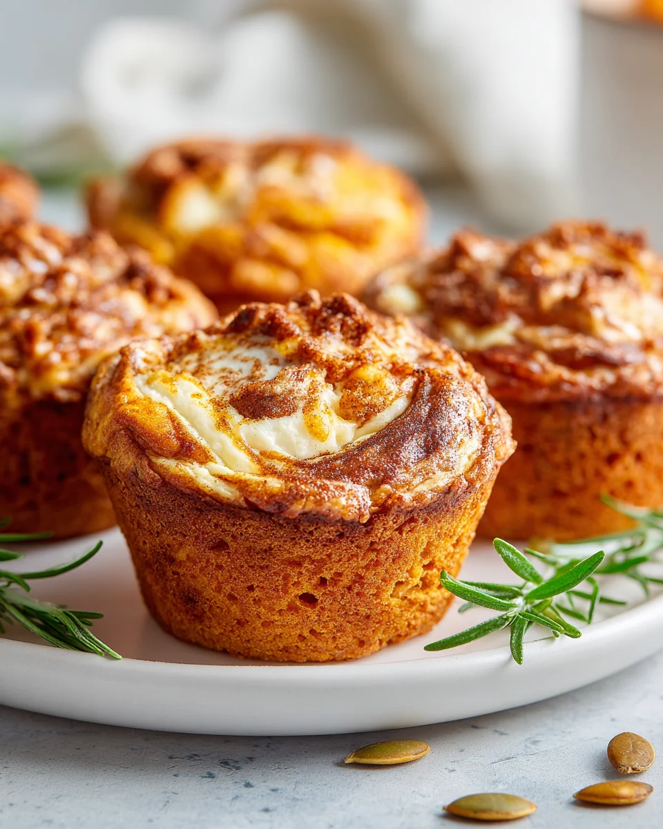 Kürbis Frischkäse Swirl Muffins: Saftig & unwiderstehlich!