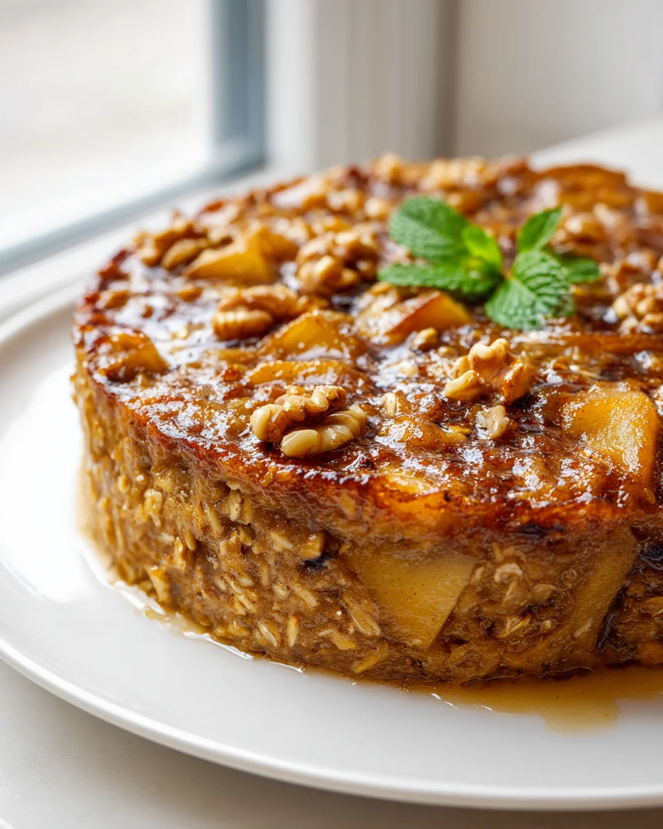 Baked Apple Oat Pudding: Warm, gesund & einfach lecker.