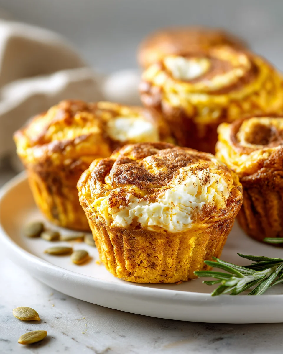 Kürbis Frischkäse Swirl Muffins: Saftig & unwiderstehlich!