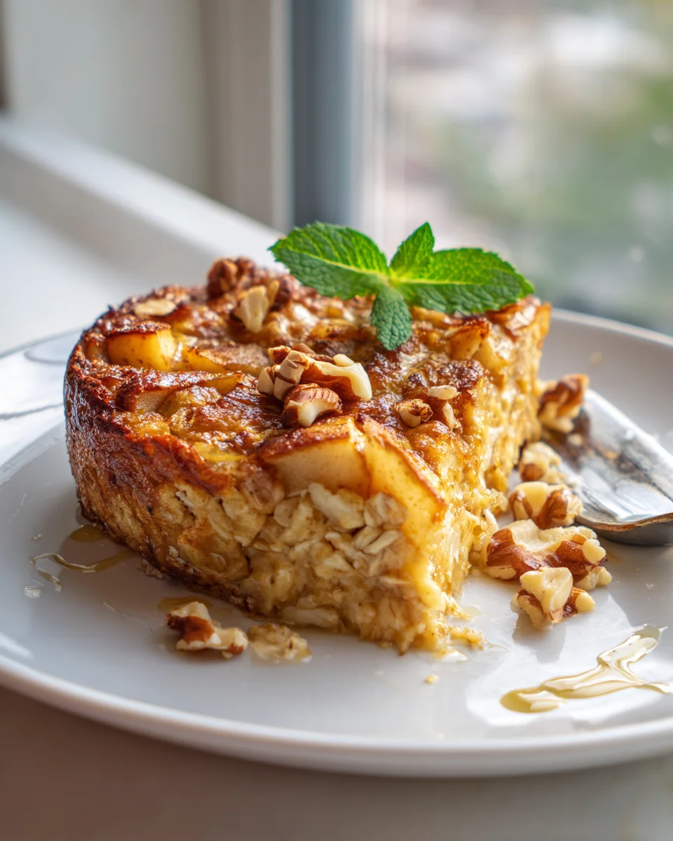 Baked Apple Oat Pudding: Warm, gesund & einfach lecker.
