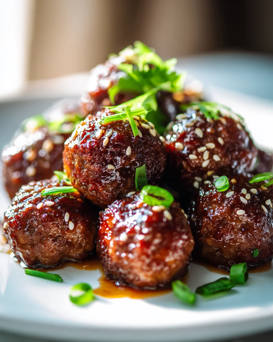 Koreanische BBQ Rinderfleischbällchen – Perfekter Partysnack