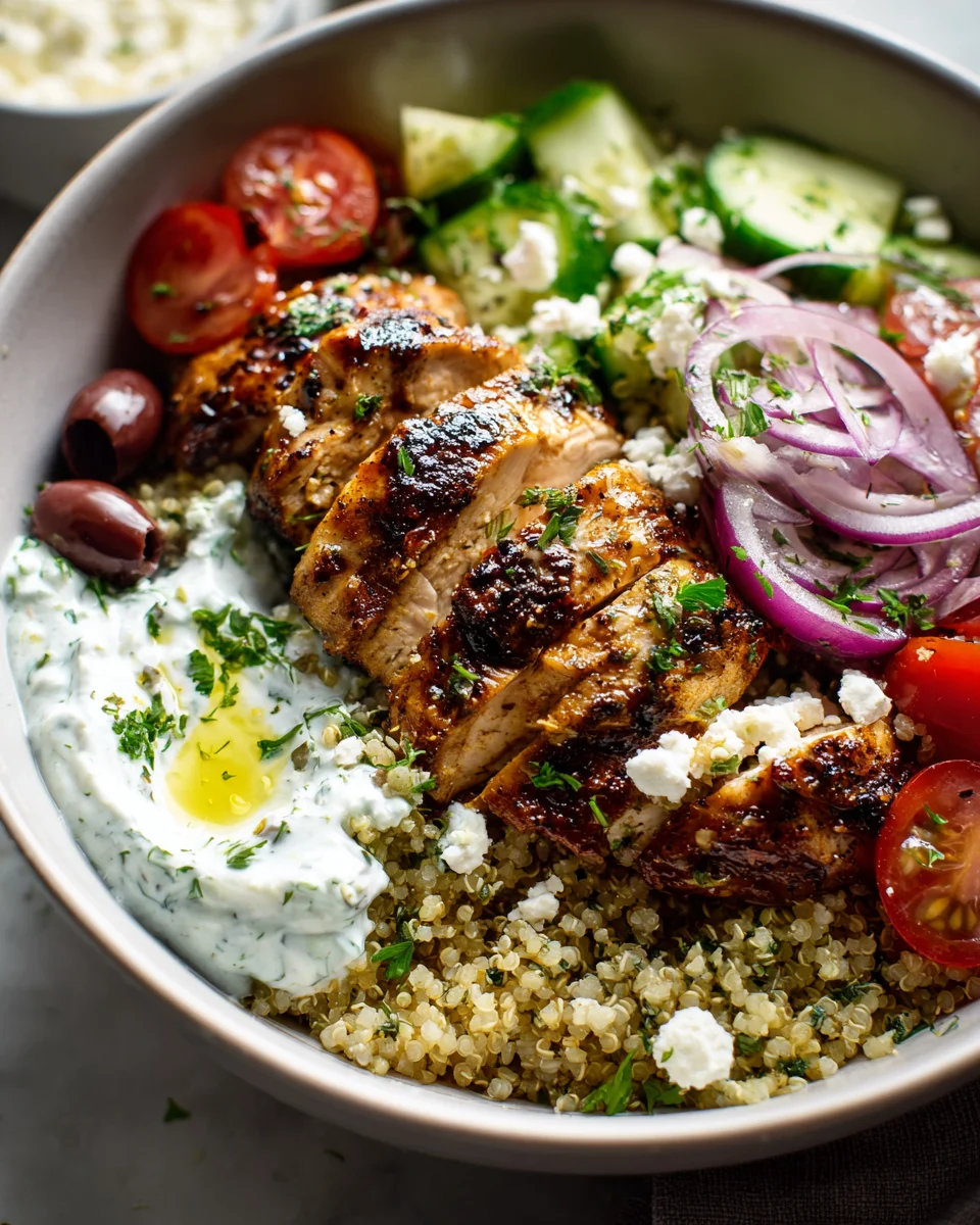 Griechische Hühnchen-Bowls: Lecker und gesund genießen!