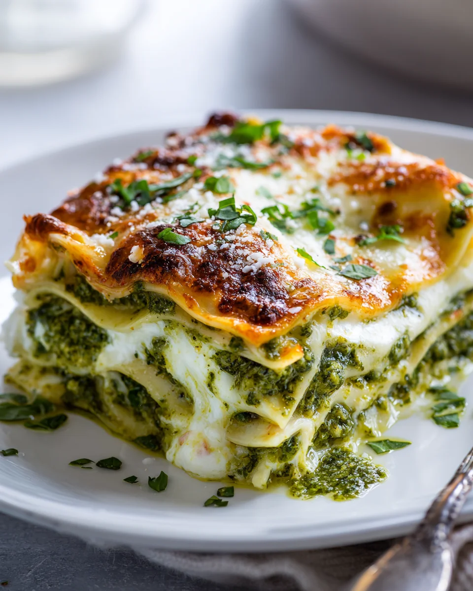 Cremige Pesto Lasagne mit Mozzarella: Einfach köstlich!