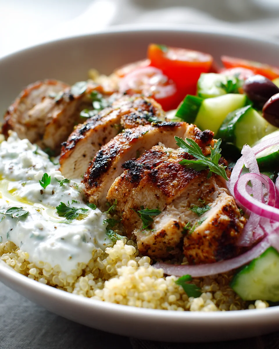 Griechische Hühnchen-Bowls: Lecker und gesund genießen!
