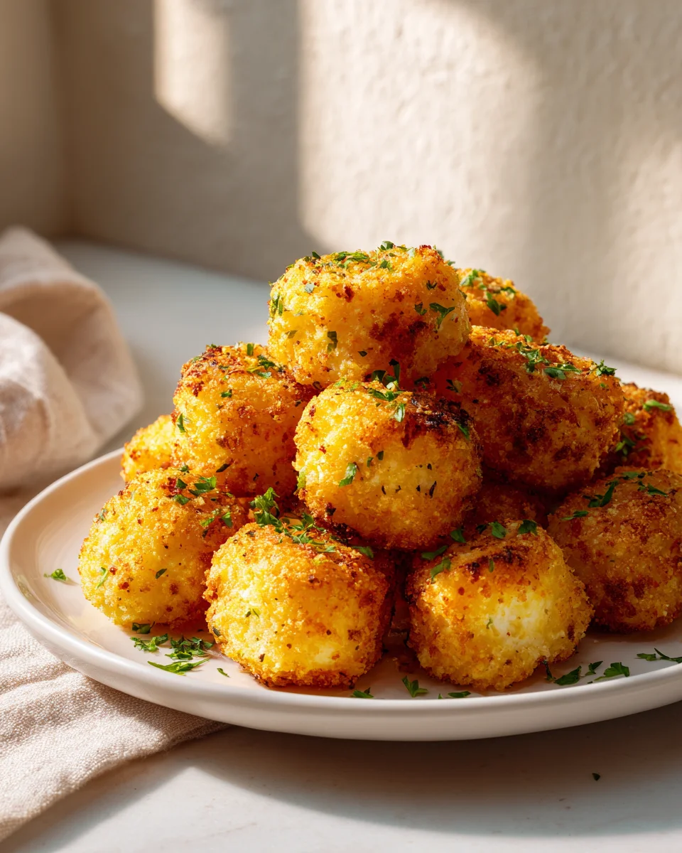 Knusprige Cottage Cheese Tots: Nur Zutaten, so lecker!