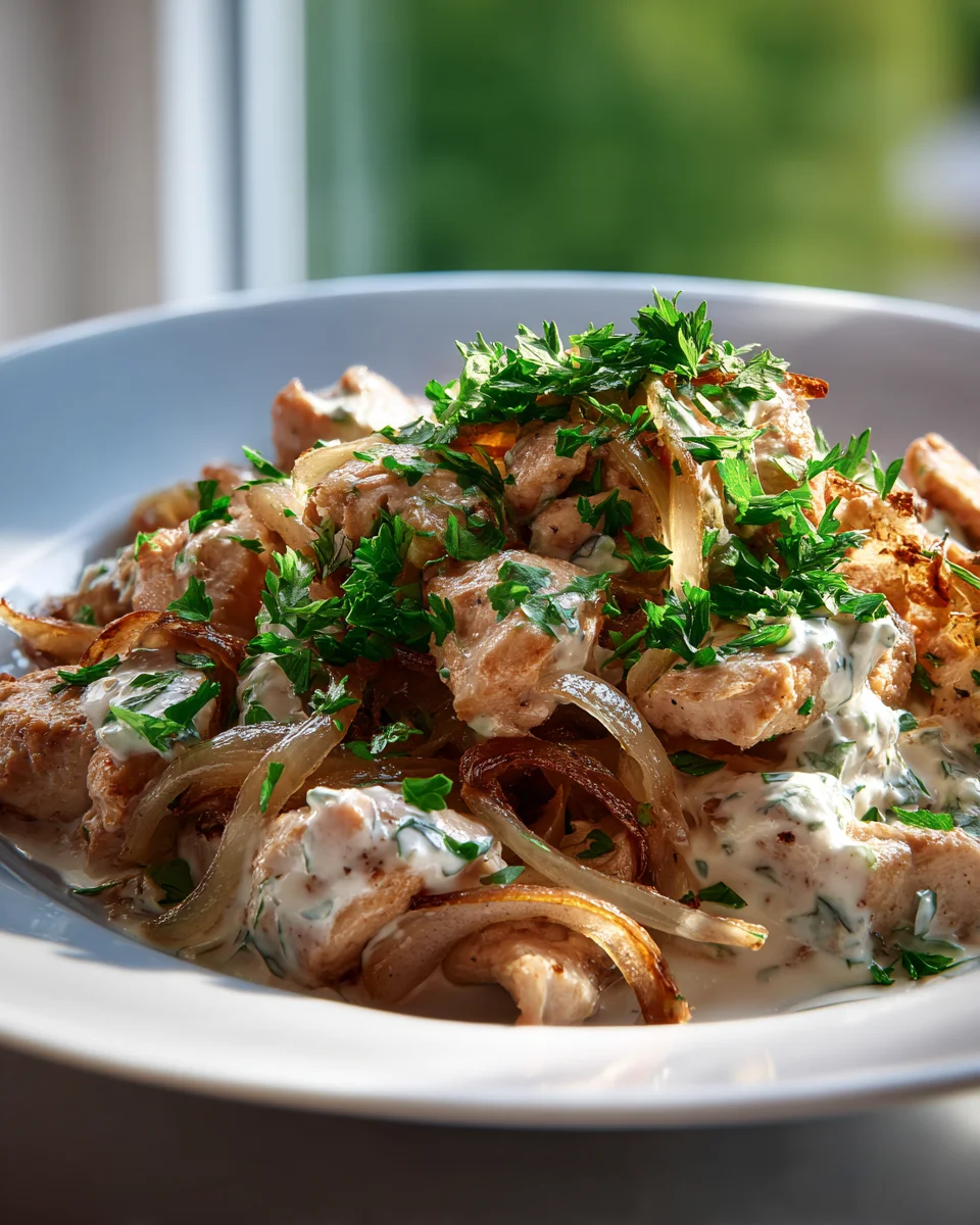 Gyros Pfanne mit Frischkäse: Cremig, würzig & super lecker!