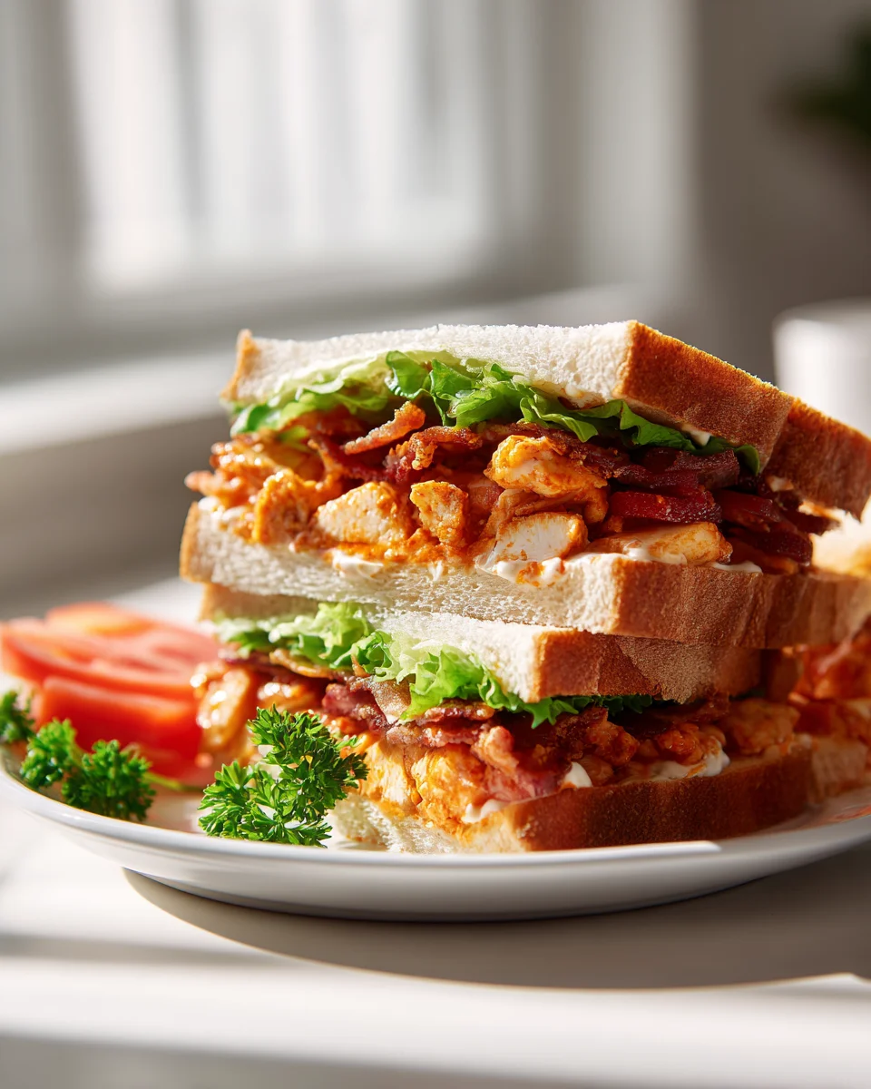 Buffalo Chicken Ranch Club Sandwich – Schnell & Lecker!
