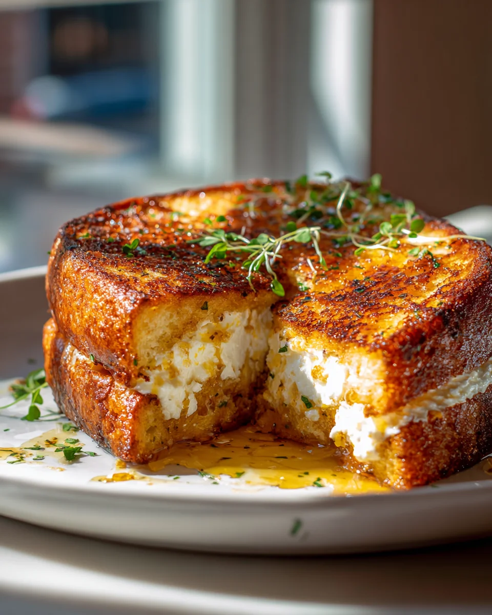 Köstliches Ziegenkäse-Grilled Cheese mit Honig Rezept