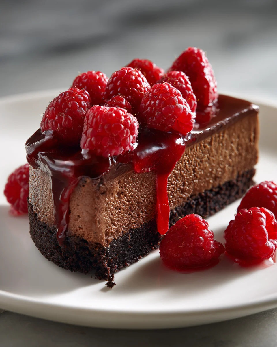 Dunkle Schoko Himbeer Cheesecake Rezept – unwiderstehlich gut!