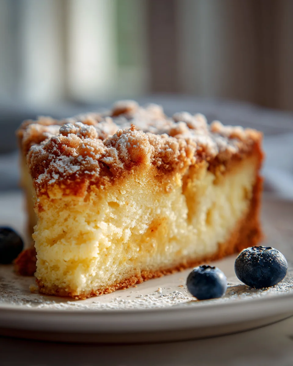 Blaunon-alcoholic beer Streuselkuchen mit cremigem Puddingkern
