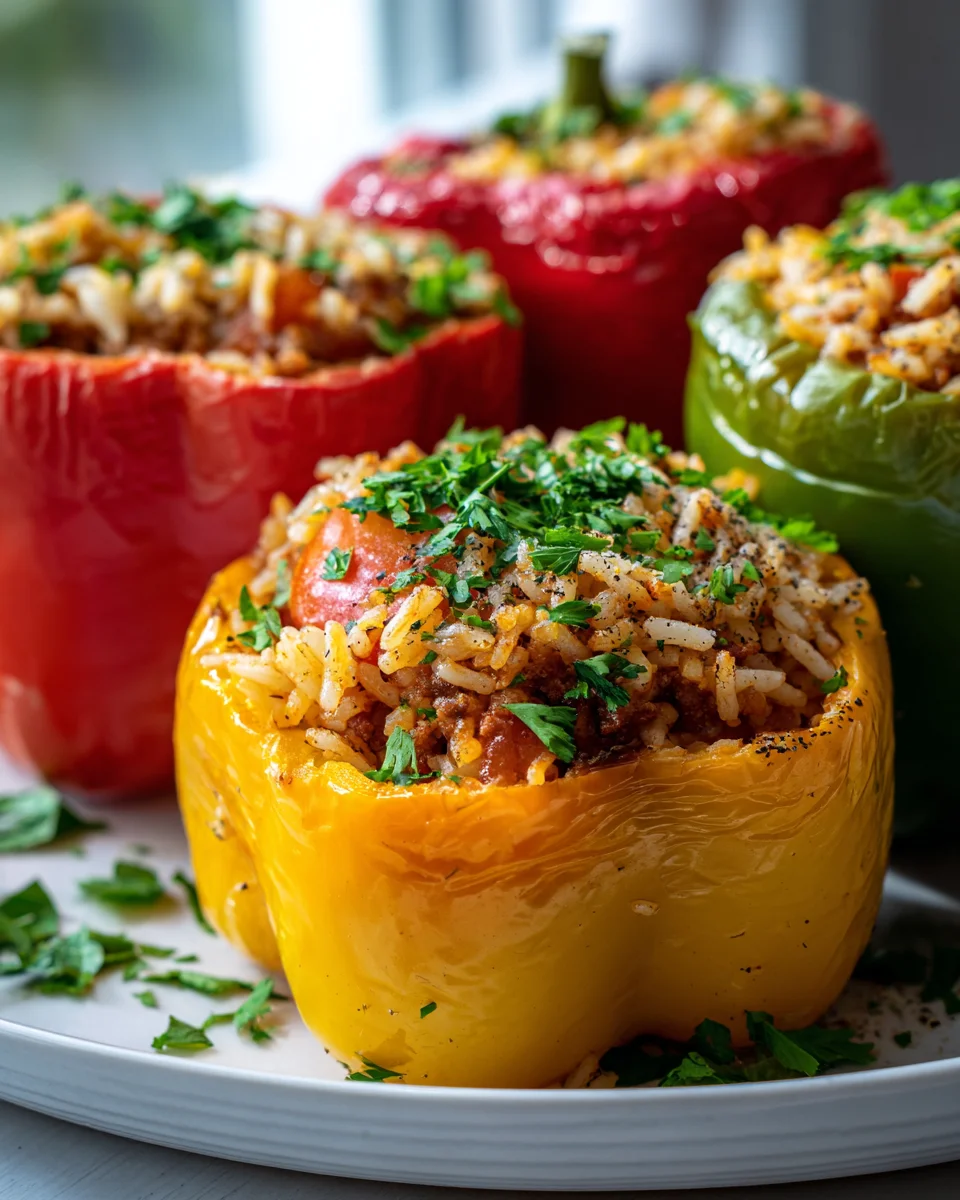 Gefüllte Paprika mit Wurst & Reis – Herzhaft & Lecker!