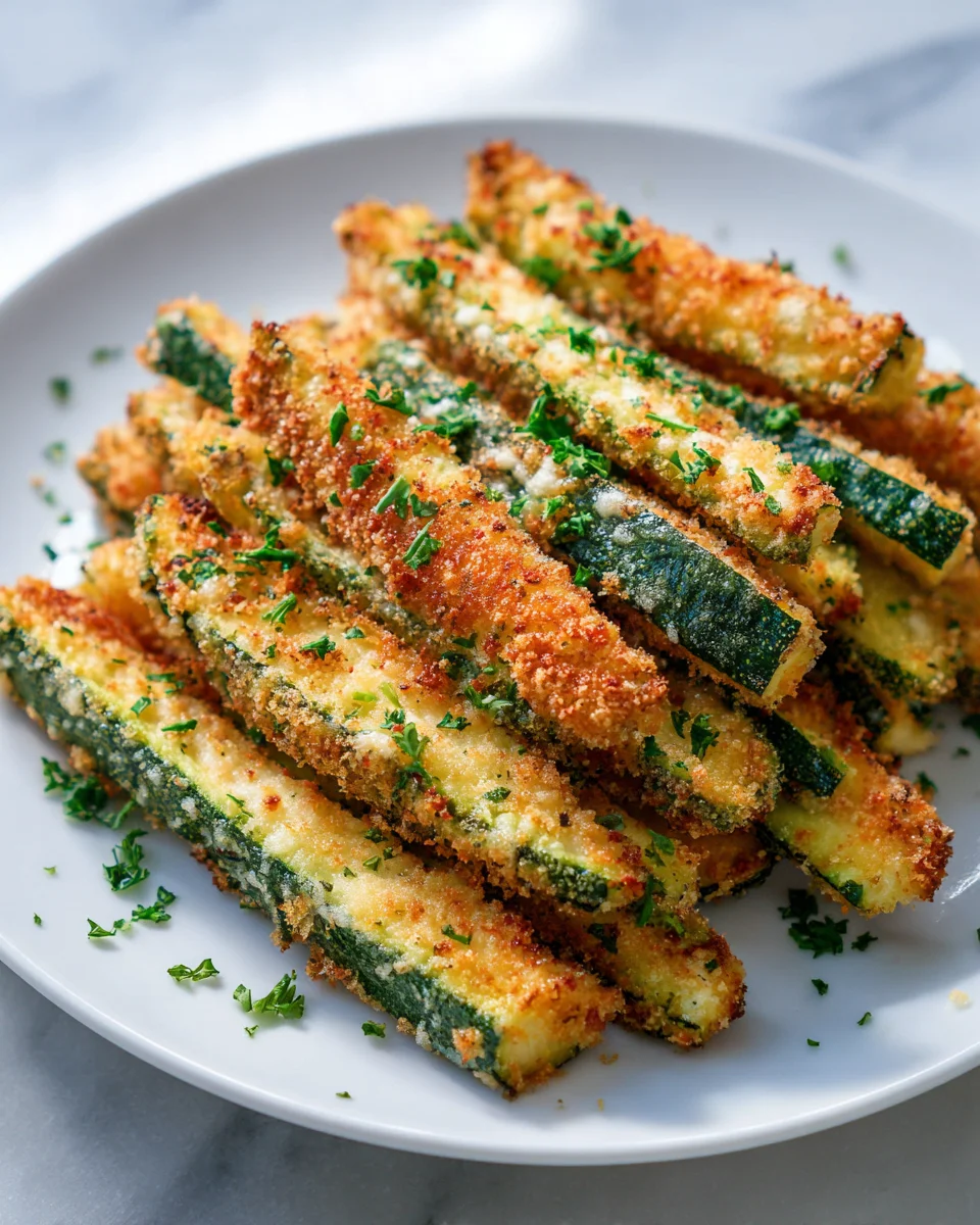 Knusprige Knoblauch-Parmesan Zucchini Fries – Einfach & Lecker