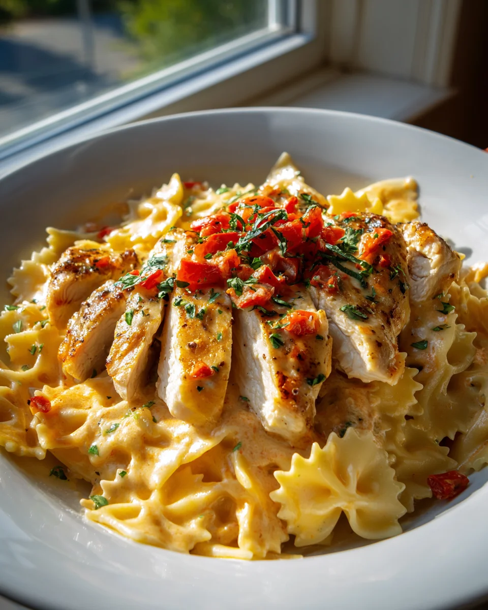 Das Beste Parmesan-Hähnchen mit Gerösteter Paprika